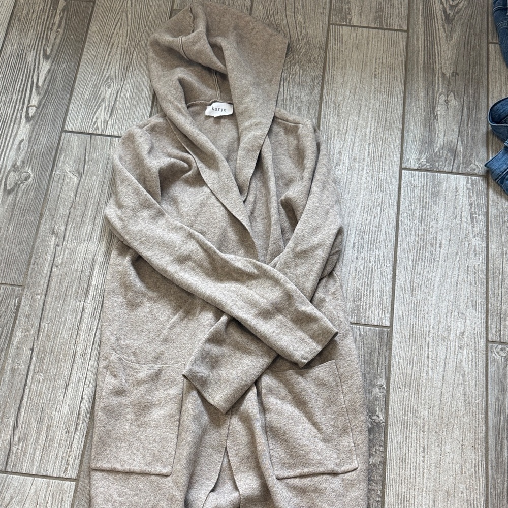 More Cozy Beige Hooded Sweater